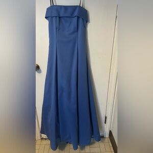 Urban Girl Nites A-Line Blue Strapless Dress